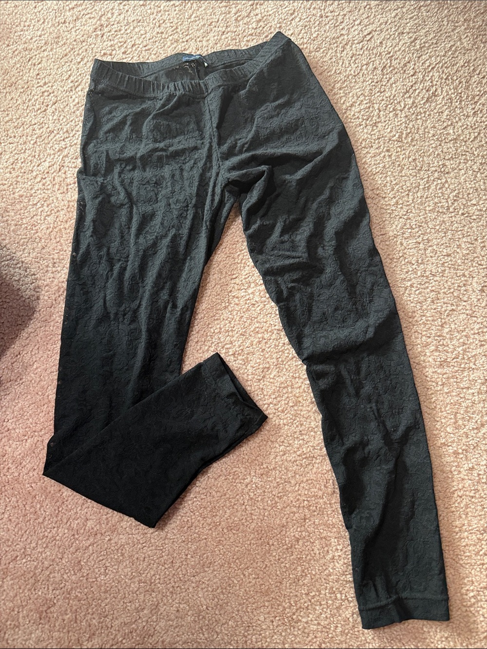 American Eagle Outfitters Black Textured Leggings